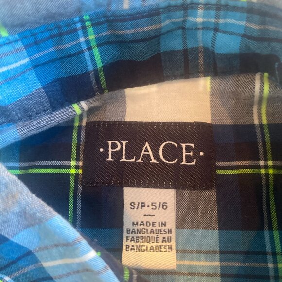 Boys Size Small 5/6 Long Sleeve Children PLACE Casual Shirt Button Up Front - Picture 6 of 6